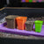 Comparison Shot #4 Square, 3.3" seed starting pot, #3 Square and 2.5" seed starting container