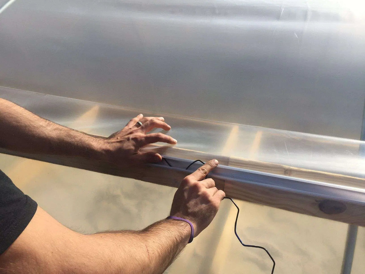 greenhouse film lock system wiggle wire